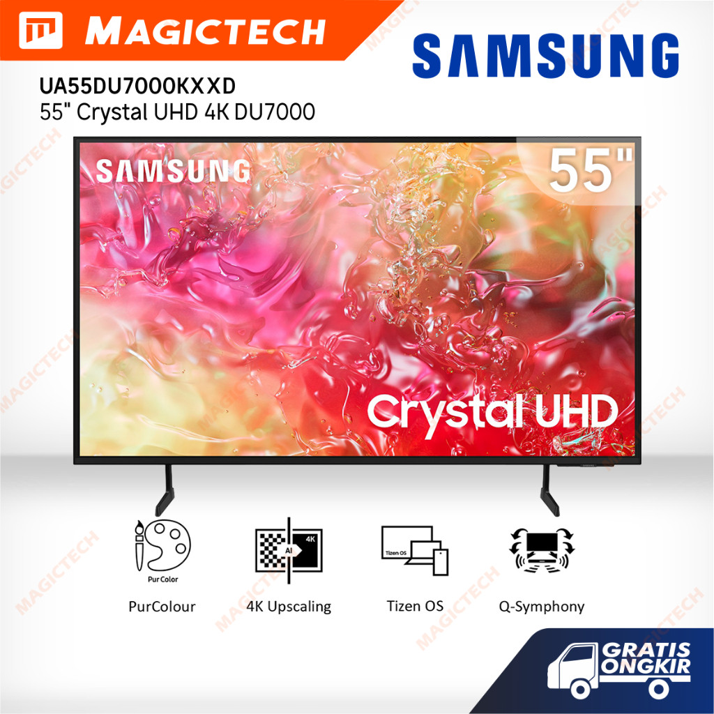 TV SAMSUNG 55 INCH 55" UA55DU7000 / 55DU7000 SMART TV CRYSTAL 4K UHD - DU7000