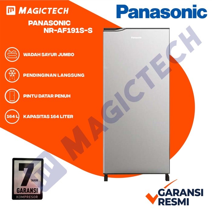 KULKAS PANASONIC 1 PINTU NR-AF191S-S / AF191S ( 164 L )