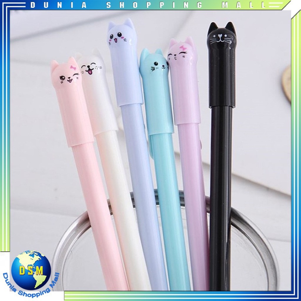

DSM PENA KARAKTER KARTUN MEOW LUCU PULPEN STATIONARY CAIR GEL