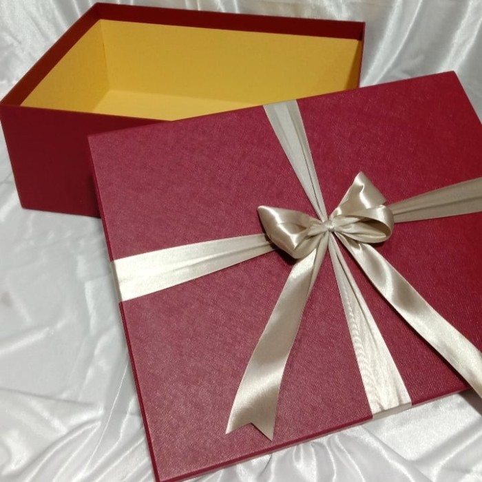 

PROMO!! - gift box kotak kado + 40x30x15 cm + Berpita - Dark Green