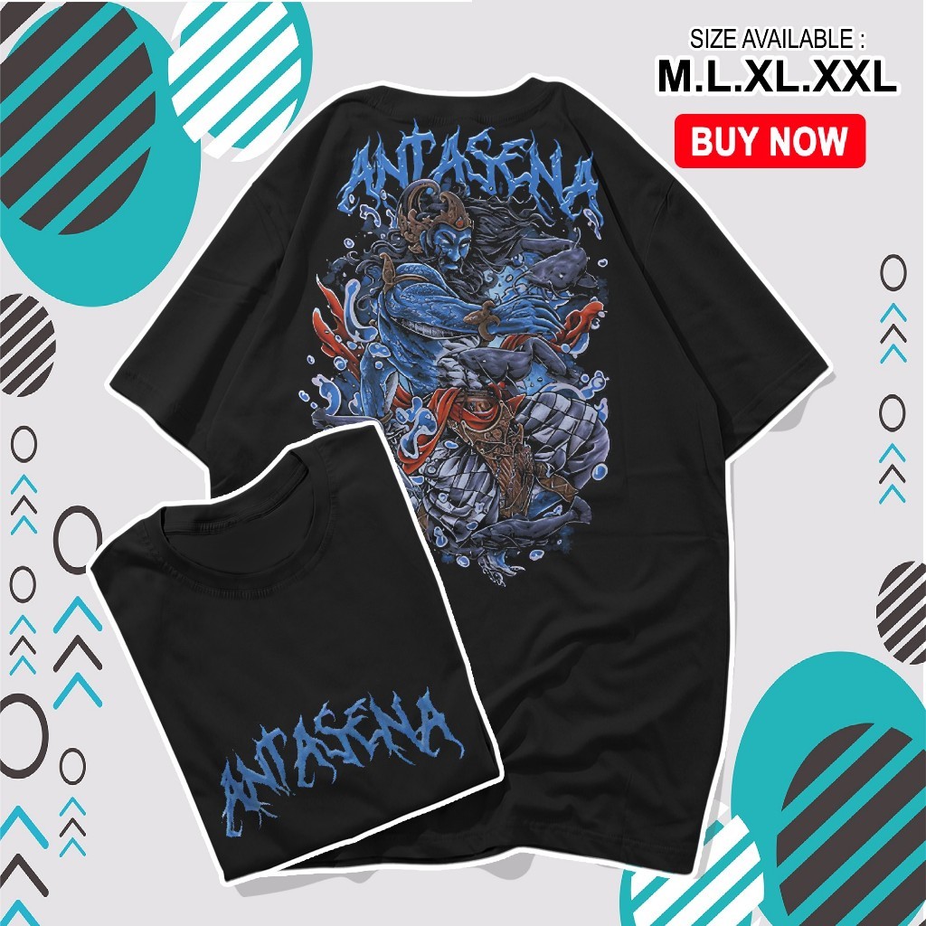DrjCloth - [ LEGEND OF JAVA AVATAR SERIES ] T Shirt Antasena Hitam Kaos Katun Combed
