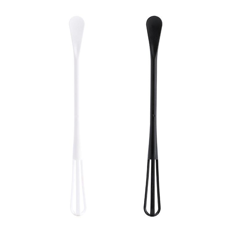 

KapmoreEgg Whisk Plastic Mini Multifunctional Egg Beater Kitchen Utensil With Teaspoon Egg Tools Accessories 2 Colors