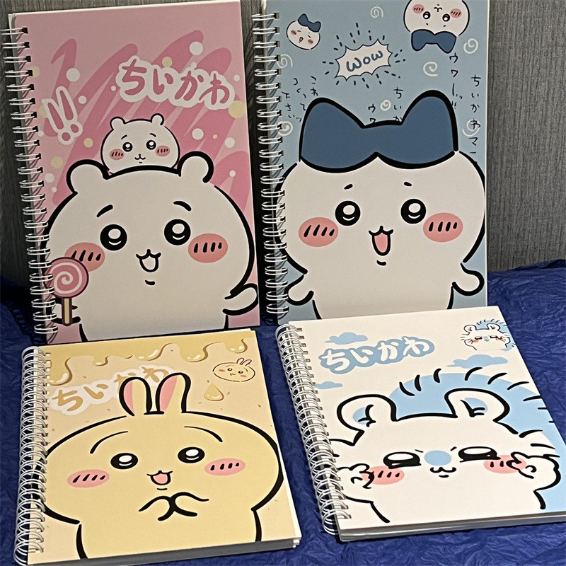 

4Pcs New Kawaii A5 Chiikawas Coil Book Notebook Diary Ins Student Cartoon Stationery Cute Friend Gift Christmas Gift For Girls