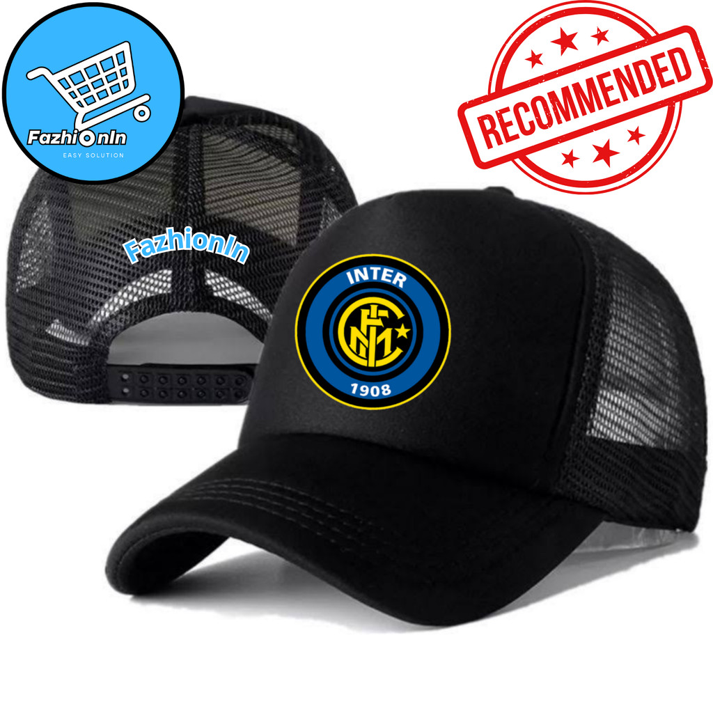 FazhiionIn Topi Trucker INTER MILAN - Topi Distro INTER MILAN Logo - Topi INTER MILAN Premium - Topi