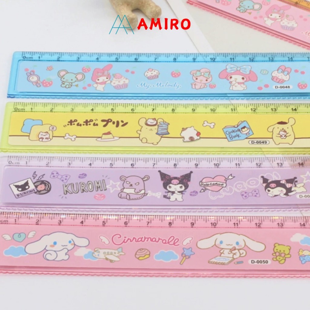 

(15cm) Penggaris SANRIO Cute Ruler Lucu Harga Termurah Ruler karakter kuromi Lengkap bisa COD