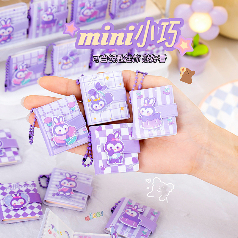 

Buku Tulis Mini Buku Catatan Lucu Mini Buku Kecil Velcro Portabel Gantungan Kunci Per 2Pcs - GG0327