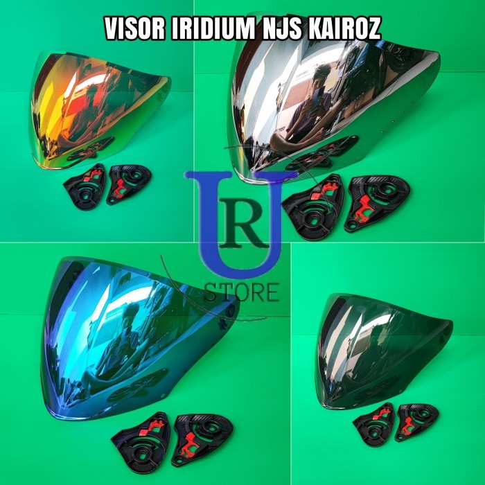 FLAT VISOR IRIDIUM HELM NJS KAIROZ / KACA IRIDIUM HELM NJS KAIROZ / VISOR FLAT NJS KAIROZ MODEL VENO
