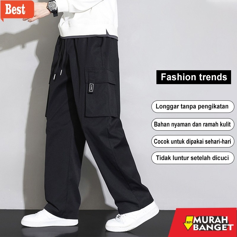 celana panjang pria yang lagi trend Celana cargo panjang pria 2024 new celana panjang cargo pria cel