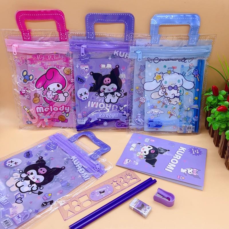 

✨AWC✨ SET ALAT TULIS GOODIE BAG LENGKAP ISI 2 PENSIL, PENGHAPUS, PENGSERUT, PENGGARIS DAN BUKU TULIS POLOS