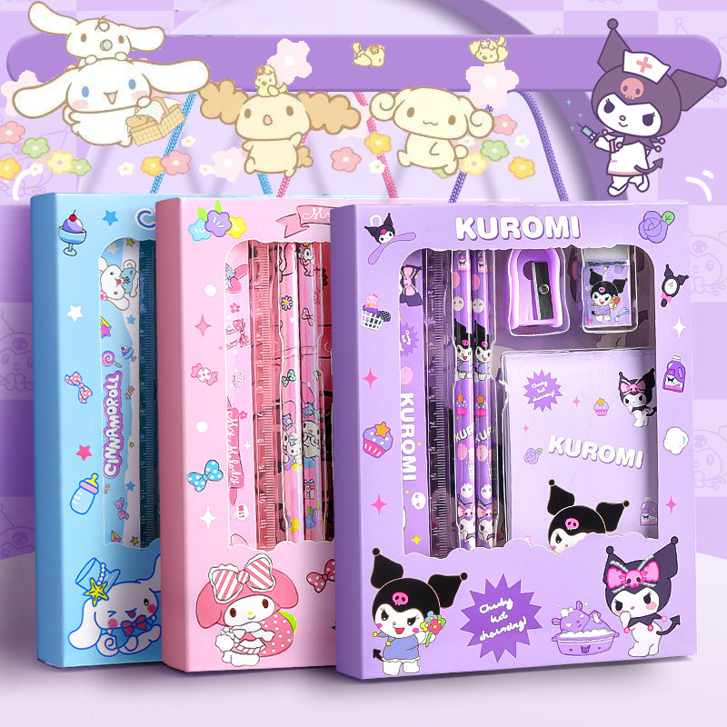 

Ay00! STATIONERY KIT LENGKAP 7 IN 1 ISI PENSIL, KOTAK PENSIL, PENGGARIS DLL MOTIF FREE BOX