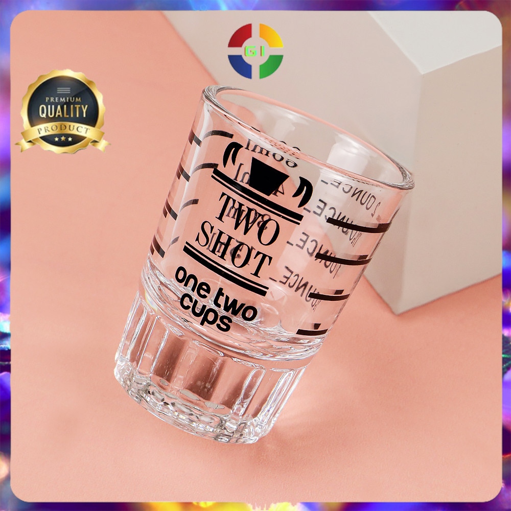 (GI) Gelas Cangkir Ukur Kopi Espresso Cup Kecil 60ml