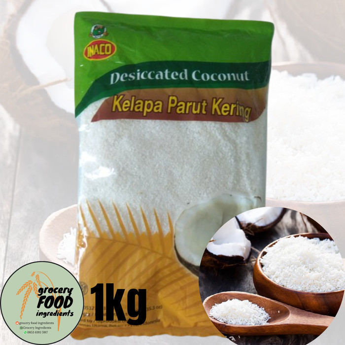 

BEST SELLER Desiccated coconut 1kg / kelapa parut kering