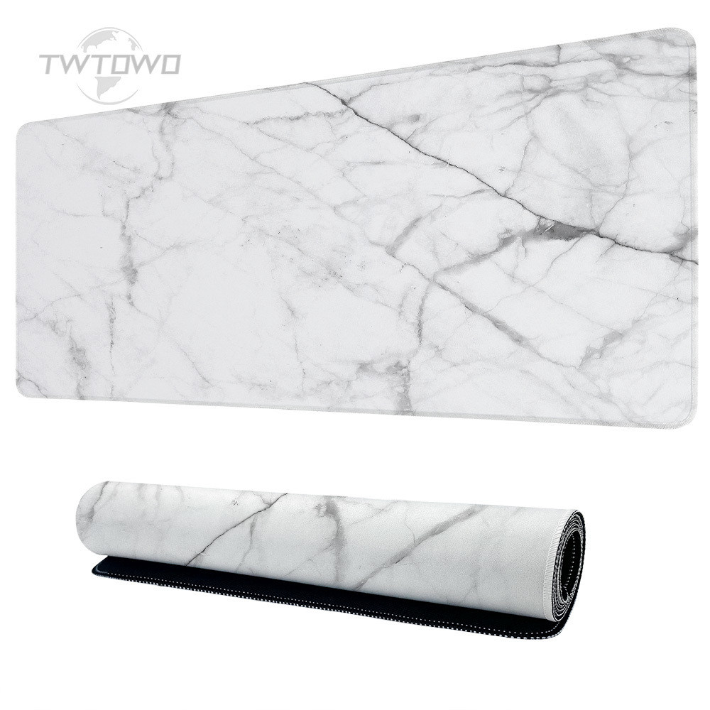 Mouse Pad Gamer White Fashion Marble XL Large Home Computer Mousepad XXL keyboard pad Carpet Soft Of