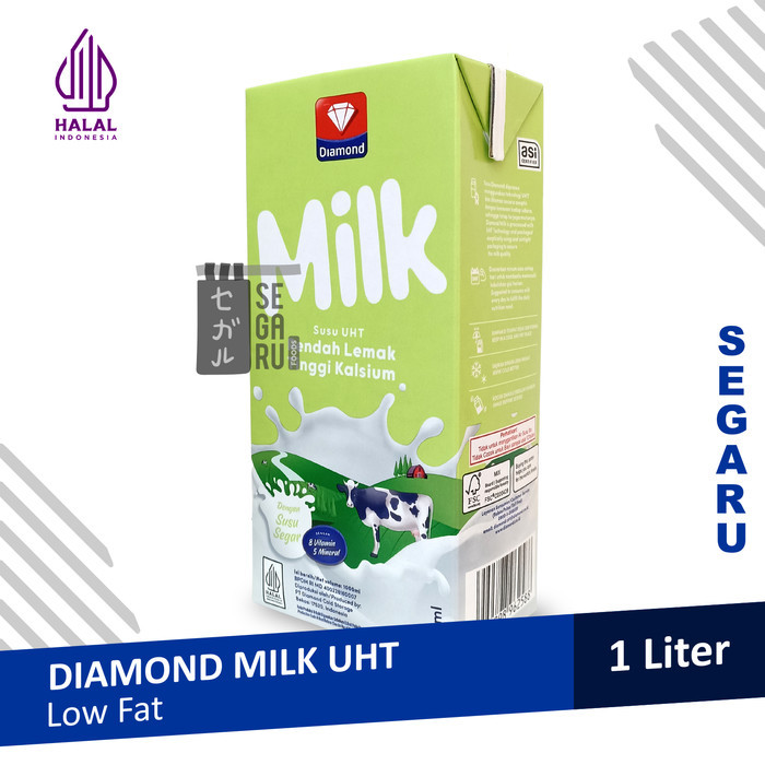 

PROMO!!! Susu Diamond UHT Full Cream / Cokelat / Low Fat 1 Liter - LOW FAT