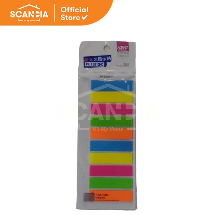 

SCANDIA Sticky Flags Pet 20 Sheets 4.8X1.2cm 2X10 (YS-22)