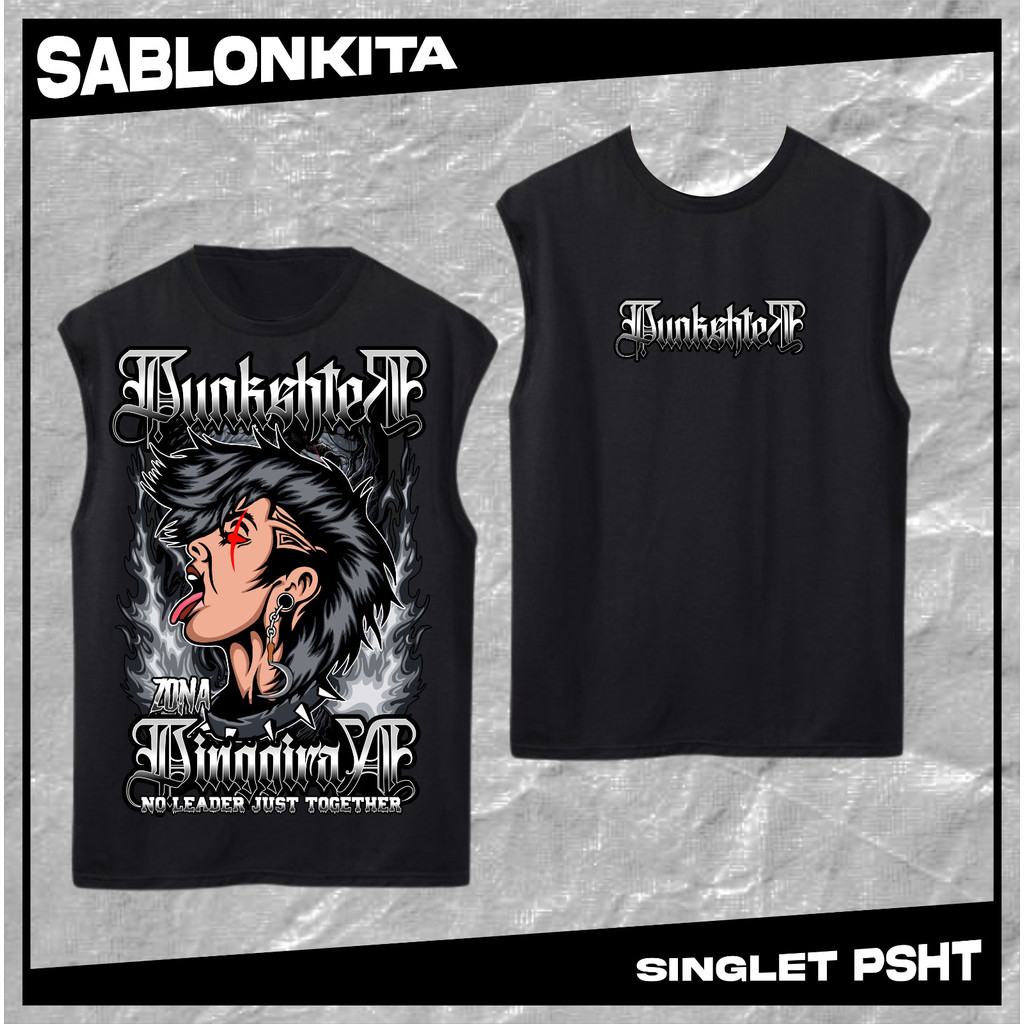 Kaos Singlet Persaudaraan Setia Hati Terate Motif PunkSHter Zona Pinggiran No Leader Just Together S