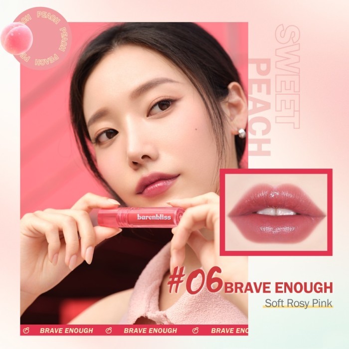 "TNKSYU" - TERBARU BNB Barenbliss Peach Makes Perfect Lip Tint Korea Lip Gloss - 06 Brave Enough