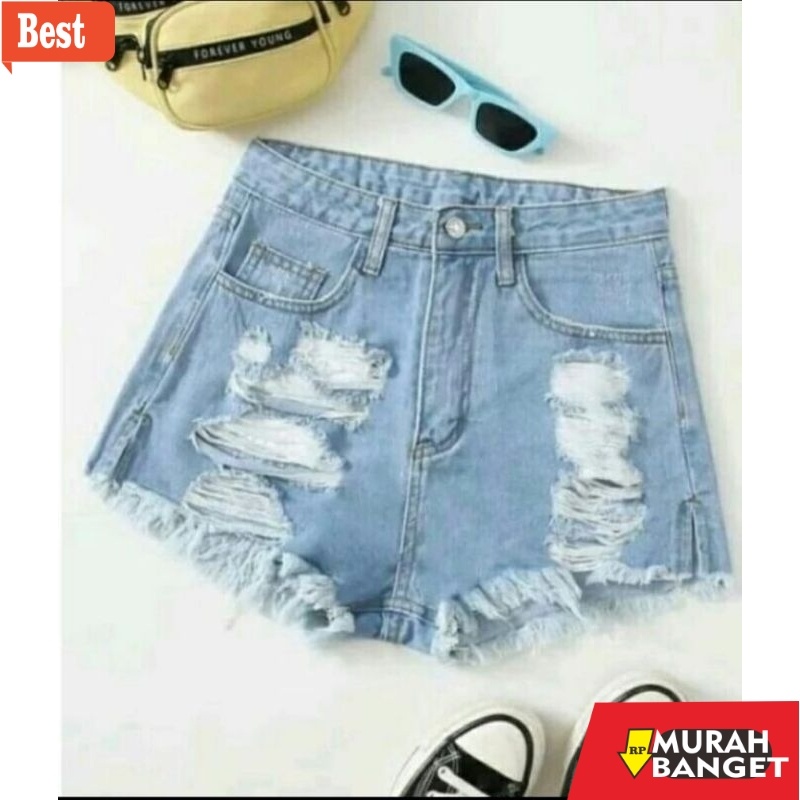 celana jeans wanita terbaru CELANA PENDEK WANITA / CELANA PENDEK WANITA JUMBO / Hotpants sobek wanit