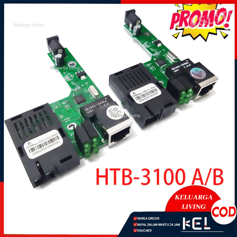 NEW HTB-3100 A+B PCB Board NetLINK Fiber Optic Optical Media Converter PCB Board NetLINK HTB-3100