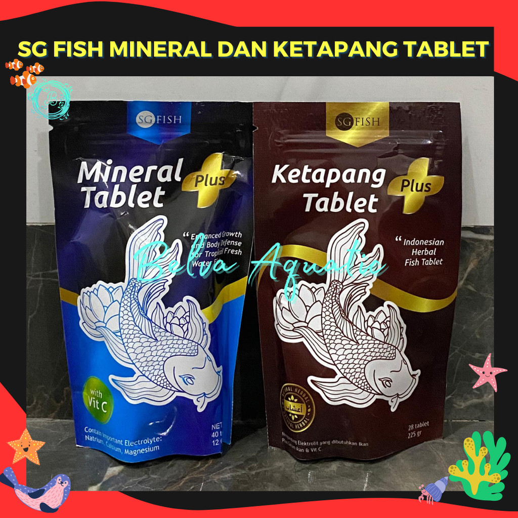 SGFISH MINERAL TABLET Vitamin Tablet Isi 40 Tablet Ketapang Tablet