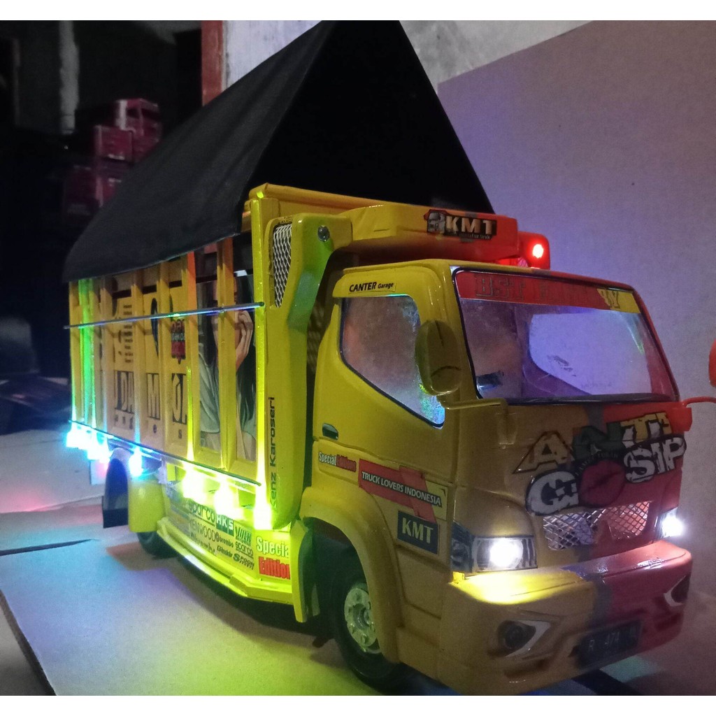 COD MINIATUR TRUK OLENG ANTI GOSIP FULL LAMPU, MAINAN ANAK, MINIATUR TRUK, MINIATUR TRUK OLENG TERBA