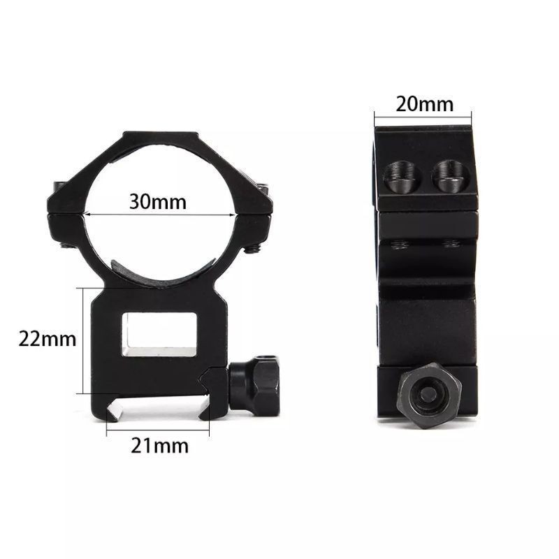 Mounting Teleskop  Rell 22mm OD 30mm Tinggi