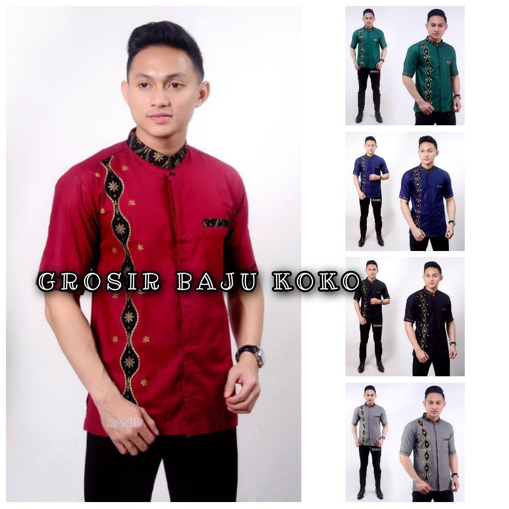 Baju Koko Batik Kemeja Koko Bordir Baju Koko Polos Koko Pria Kemeja Muslim Baju Muslim Pria Kemeja
