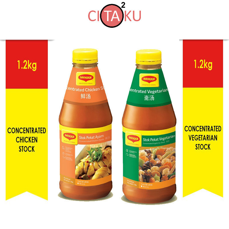 

MAGGI Chicken Stock | MAGGI Concentrated Chicken Stock 1.2kg (鲜汤) | Stok Kaldu Ayam | Vegetarian Stck