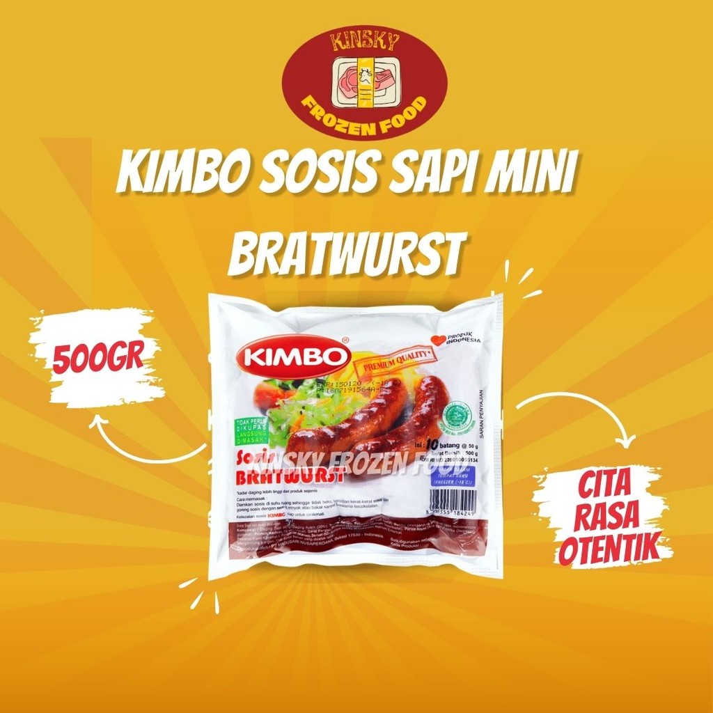 

KIMBO SOSIS SAPI MINI BRATWURST 500GR