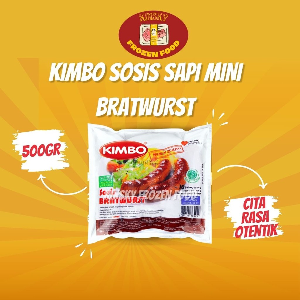 

KIMBO SOSIS SAPI MINI BRATWURST 500GR