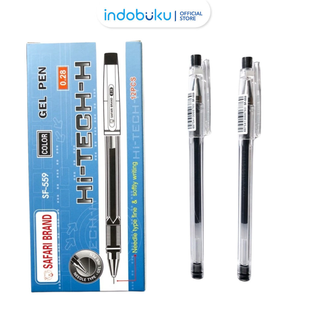 ( GROSIR ) SAFARI BRAND Pulpen Gel Hi Tech 0.28 / Bolpen Gel Pen Hi-Tech-H Safari SF-559