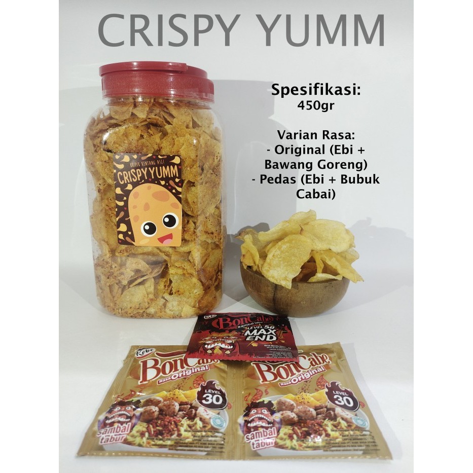 

Best Keripik Kentang Ebi Homemade Enak Gurih Renyah - 450gr - Pedas