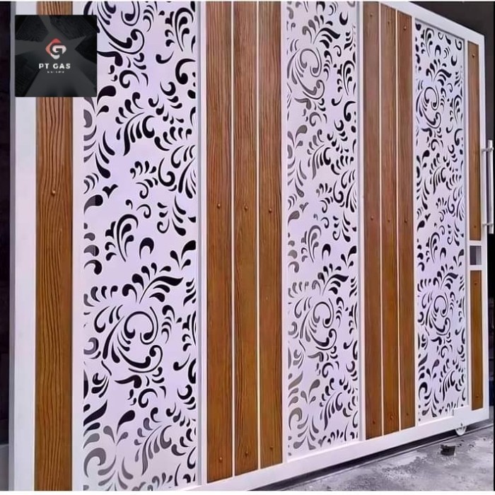 pagar minimalis modern cutting laser