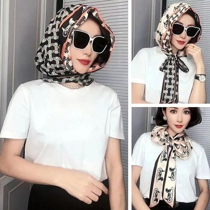 ✨TERLARIS✨ -Hijab Voal Segi/Empat Motip Lasercut/Turban Instan Dewasa/Jilbab Motif Bunga/Satin Head 