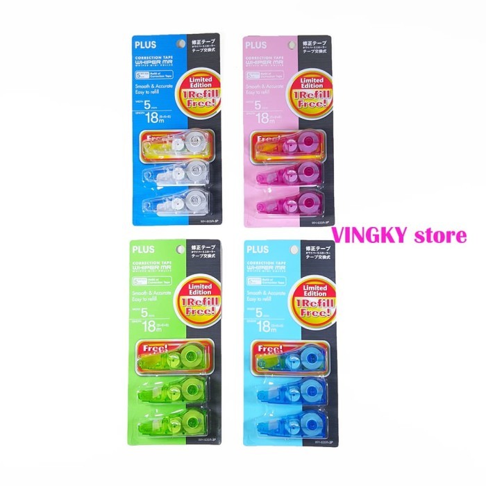 

Refill Tipex Plus WH-635 / WH-605 isi 3pc - Merah Muda