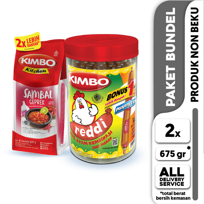 

Paket KIMBO Sambal Geprek & Reddi Sosis Ayam Toples