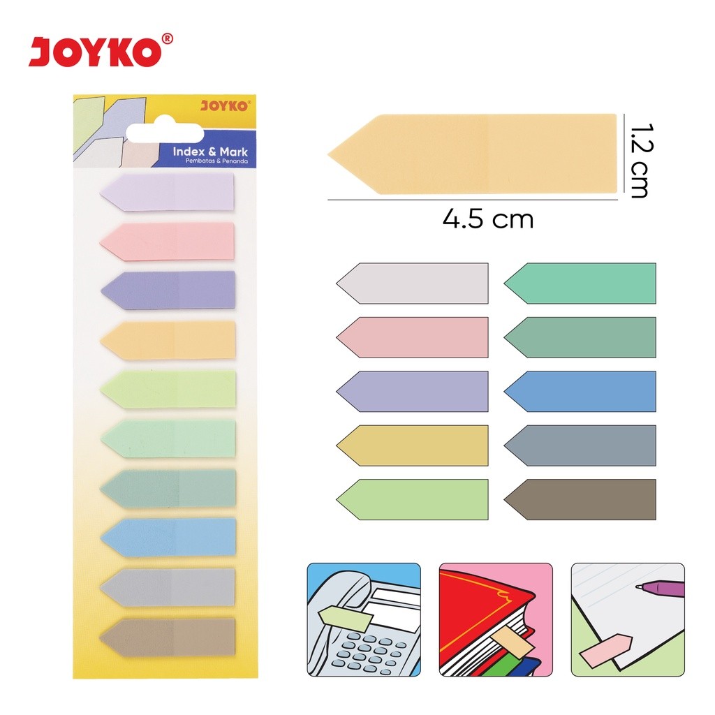 

INDEX MARK JOYKO IM-63 PLASTIK | MEMO STICK PENANDA BUKU | PEMBATAS KERTAS | MEMO TEMPEL