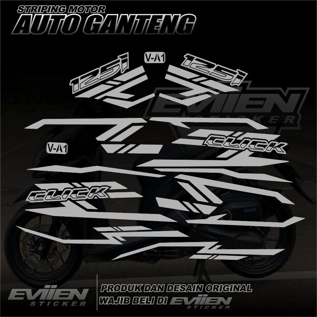 STRIPING MOTOR VARIO TECHNO 125 OLD BOHLAM/KZR 2012 2013 2014 2015 CUTTING STICKER