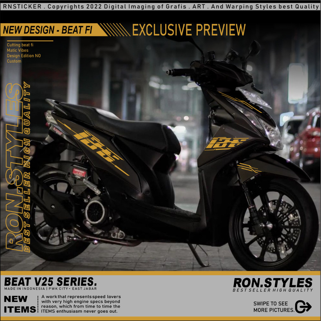 CUTTING STICKER STRIPING VARIASI BEAT FI STRIPING VARIASI BEAT F1 STIKER BEAT FI 2016 STRIPING VARIA