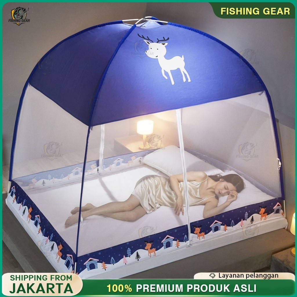 Kelambu Tidur Portable 180 X 200cm 200x200cm Kelambu Lipat Kelambu Tempat Tidur Dewasa Anti Nyamuk K