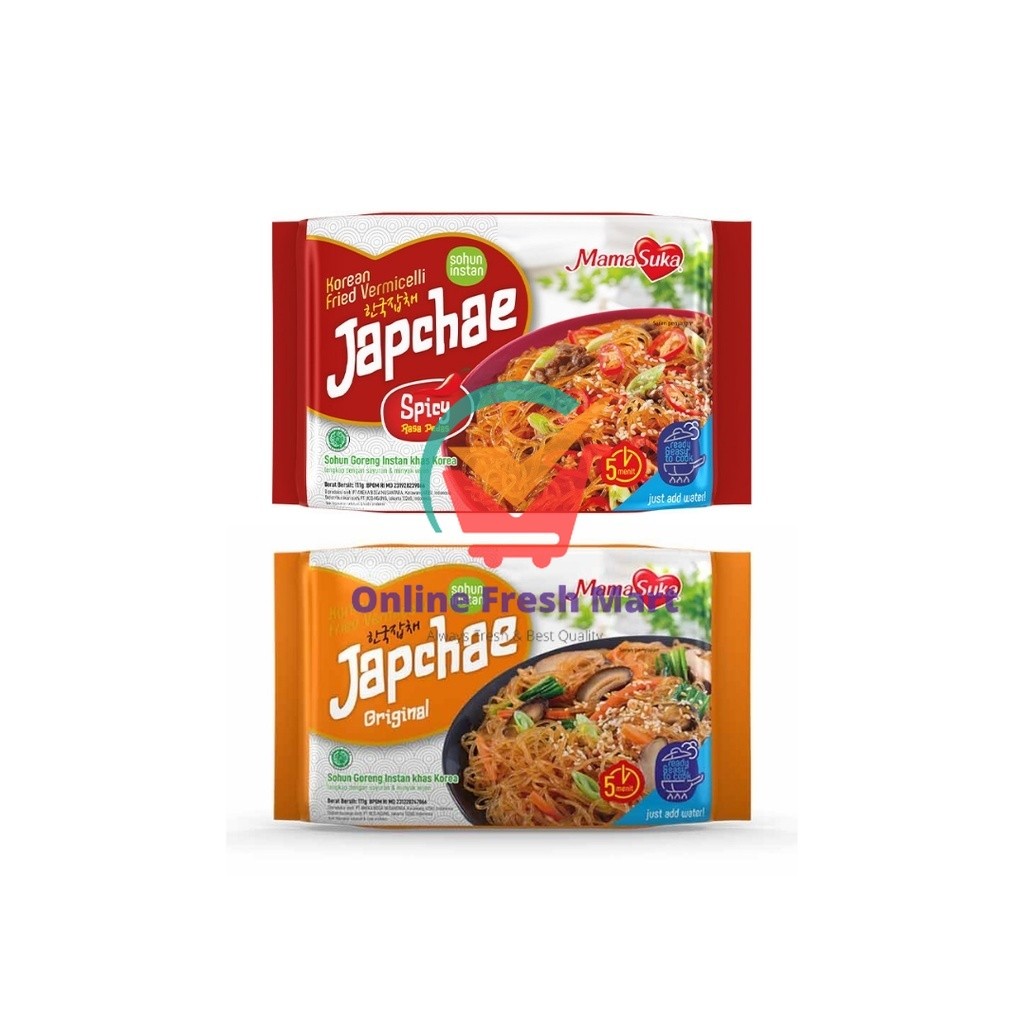 

Mamasuka Japchae Instan Korean Fried Vermicelli Sohun Goreng Instan Khas Korea 111g - Online Fresh Mart Denpasar