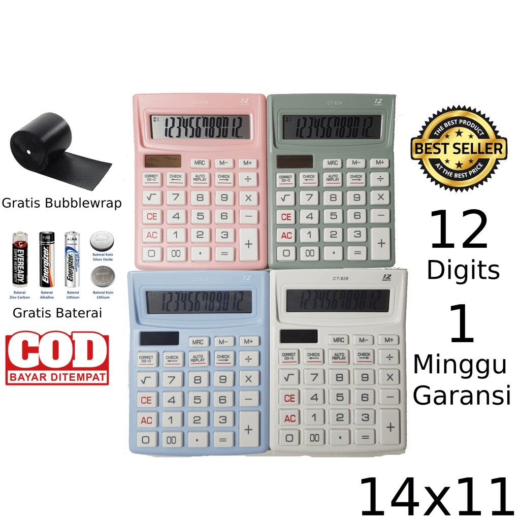

Kalkulator Warna CM-805 12 Digit - Calculator Check Dual 2 Power
