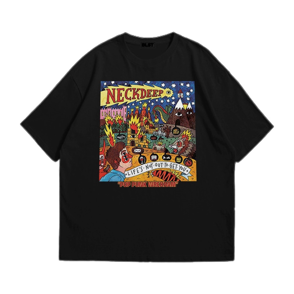 T-shirt pria wanita grup band Neckdeep premium combed - kaos neckdeep