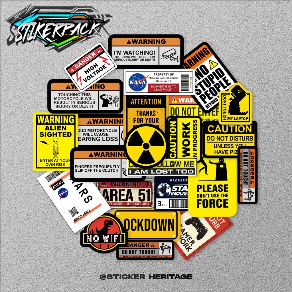 

Stiker Sticker WARNINGPACK untuk laptop case tumbler stiker laptop Stiker aesthetic