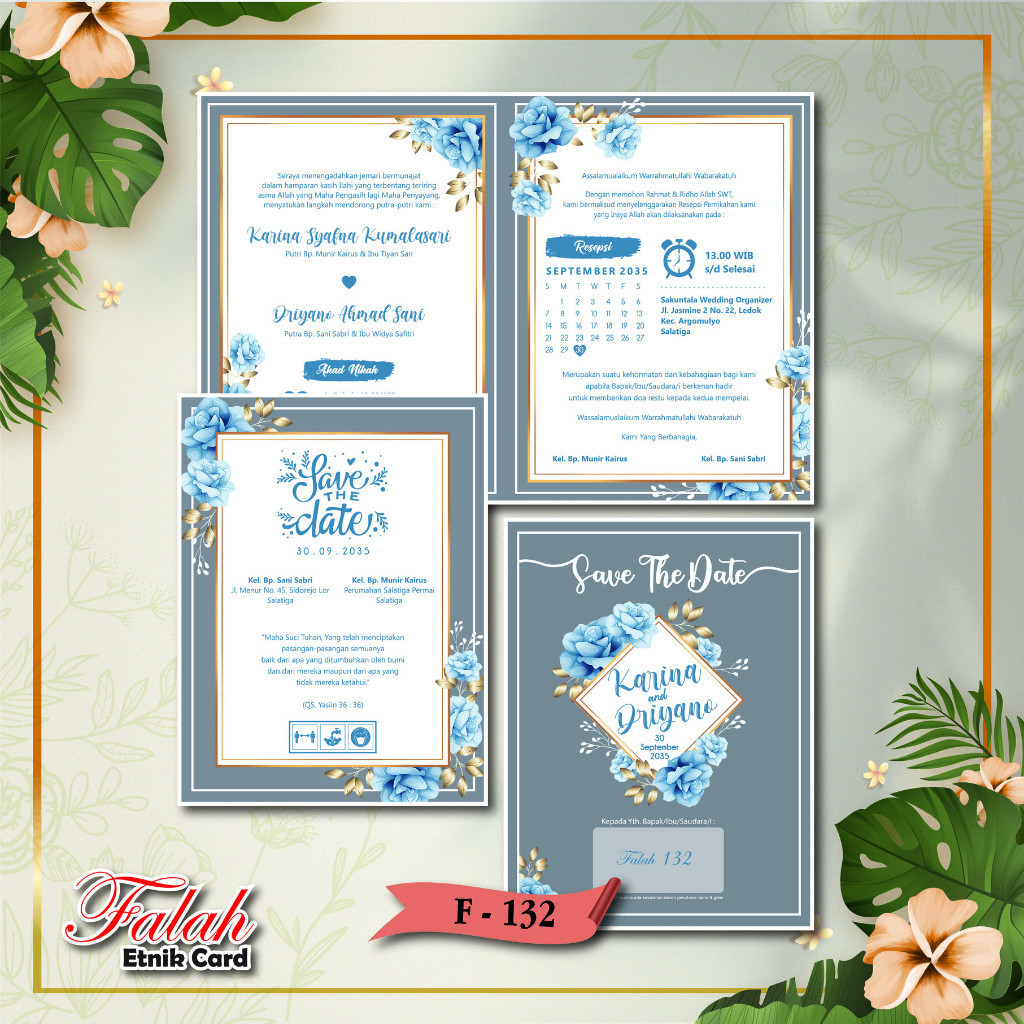 Blangko Falah 132  Wedding Invitation