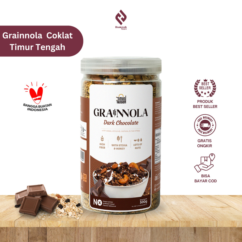 

Granola Combo Dark Coklat 500gr - Sereal Sehat Original Grainnola TIMUR TENGAH