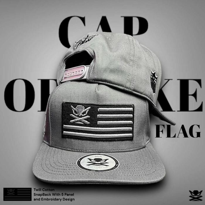 ORIFAKE-SNAPBACK FLAG BORDIR - GREY