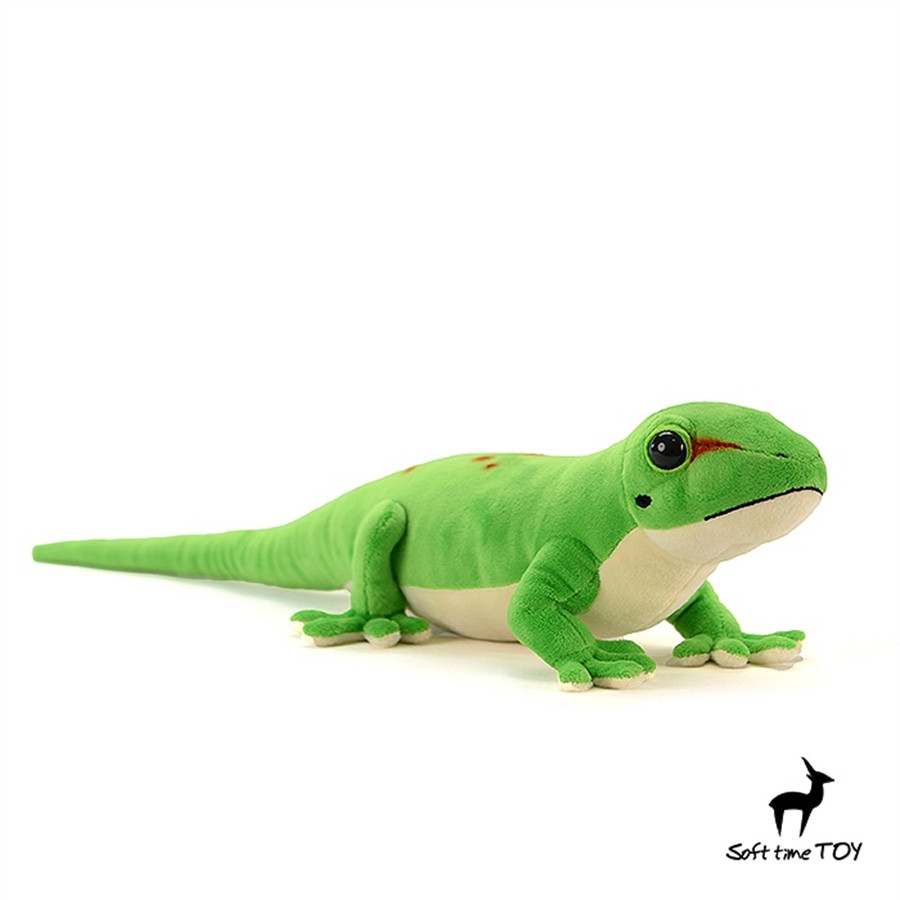 Giant Day Gecko High Fidelity Anime Cute House Lizard Plushie Phelsuma Plush Toys Lifelike Animals S