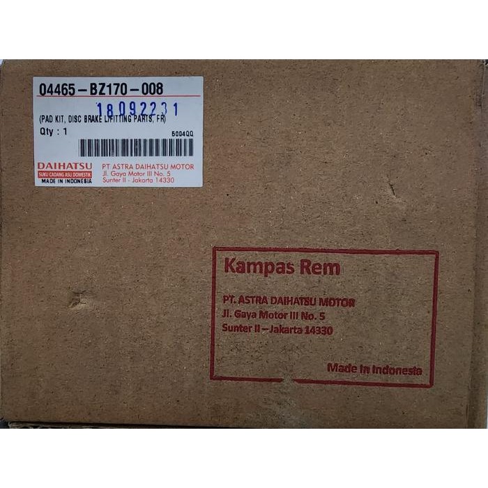 04465-BZ170-008 - KAMPAS REM DEPAN - XENIA/AVANZA BEST