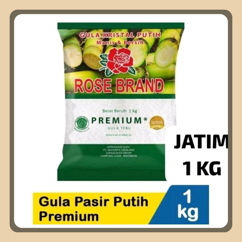

Gula Pasir Rose Brand 1 Kg Premium Putih Jernih